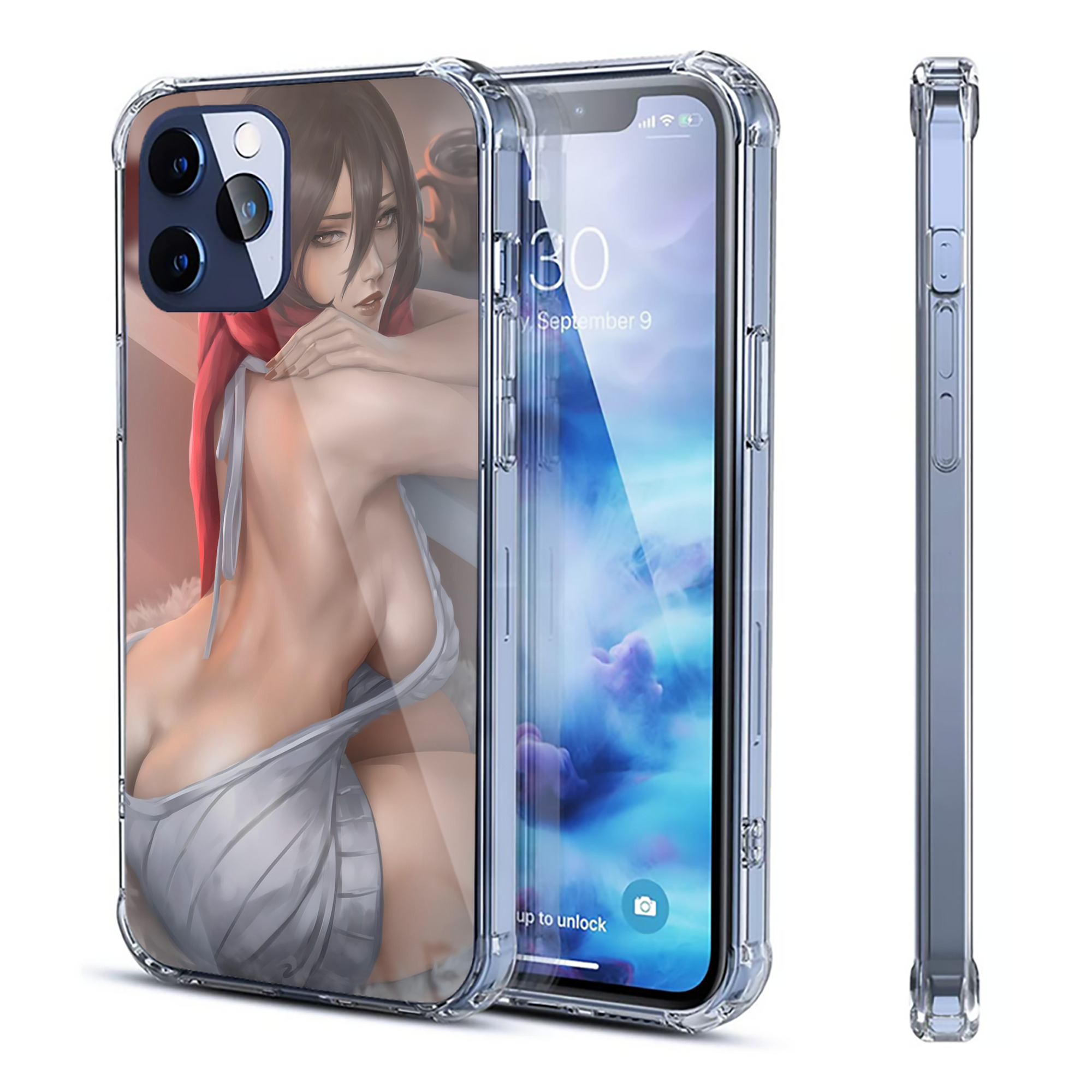 （画像用） 進撃の巨人 Attack on Titan 【iPhone 12シリーズ対応】透明スマホケース（クリアソフトケース）
